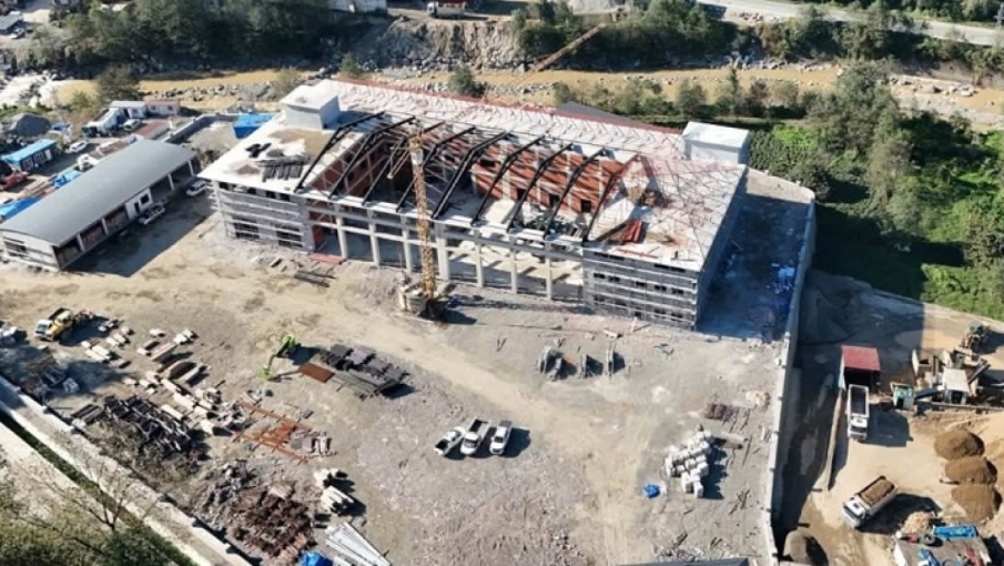Rize İl Özel İdaresi’nin Yeni Şantiye ve Atölye Binasında Çalışmalar Yüzde 73’e Ulaştı